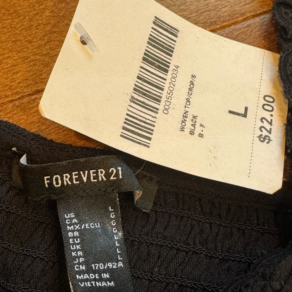 NWT FOREVER 21 Woven Crop Top - Picture 7 of 8